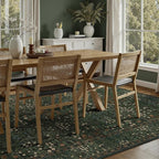 DCX Green Area Rug 9x12, Machine Washable Non Slip Stain Resistant Soft Vintage - Image 9