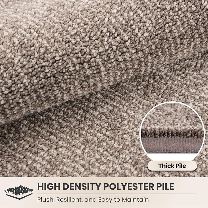PURRUGS Dirt Trapping Door Mat Half Round 24" x 35.5", Non-Slip Machine - Image 4