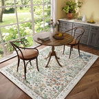 Machine Washable Rugs for Living Room: 5x7 Area Rugs for Bedroom Vintage Stain - Image 7