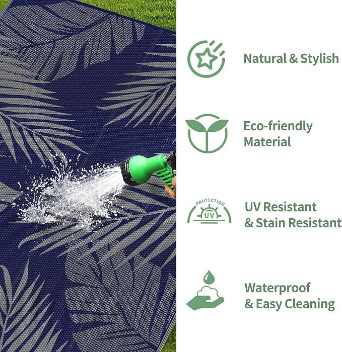 GENIMO Outdoor Rug 5' x 8' Waterproof - Image 6