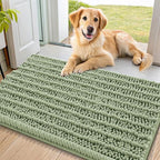 Smiry Dog Door Mat for Muddy Paws 36x24, Absorbent Dirt Trapper, Non-Slip by Smiry