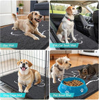 OLANLY Dog Door Mat for Muddy Paws 70x24, Paw Print Design, Absorbs Moisture - Image 7