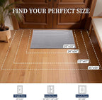 YIHOUSE Indoor Door Mat 20" x 32", Non-Slip Washable Entryway Mat, Dirt Trapper - Image 2