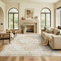 10x12 Area Rug for Living Room-Vintage Farmhouse Boho Floral Neutral Washable by Unknown