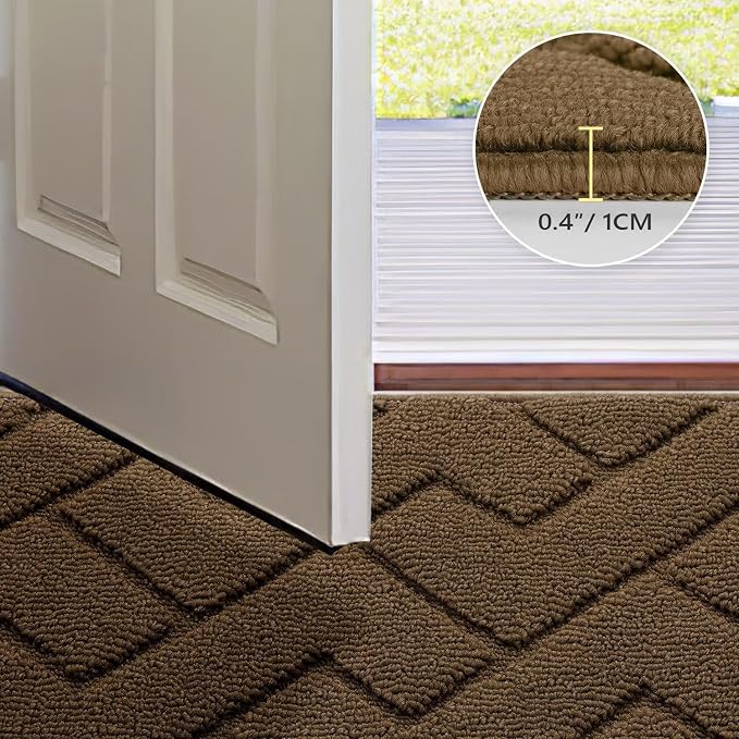 hicorfe Indoor Doormat, Front Back Door Mat TPR Backing Non Slip Mats 20"x32" - Image 4