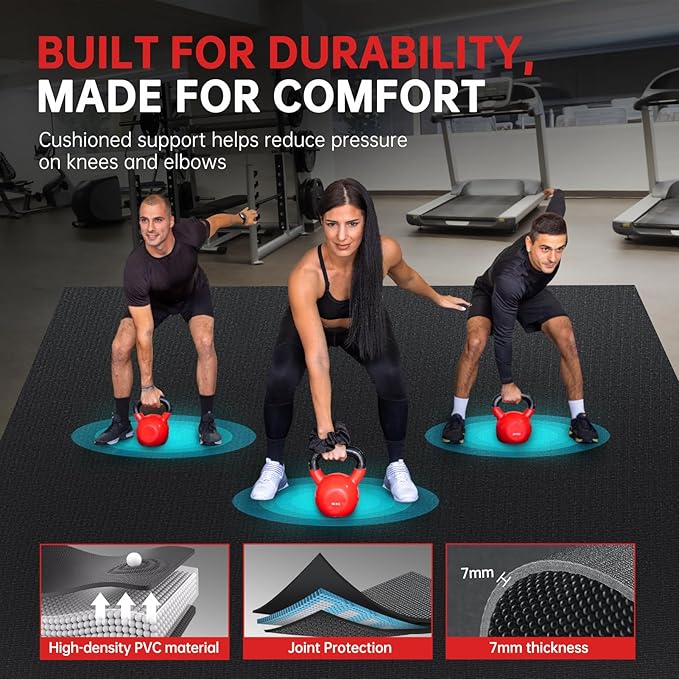 GymCope Large Exercise Mat for Home Workout, - Image 3