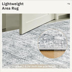 Soalmost 6x9 Area Rug for Living Room Washable 6x9 Gray Rug Non-Slip Modern - Image 7