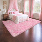 Fluffy Pink Rugs for Bedroom Girls, 5x8 Soft Fuzzy Area Rug Shag Carpet for - Image 2