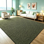 Macgace 6x9 Green Area Rug, Soft Shag Carpet, Washable Living Room Rugs by Macgace
