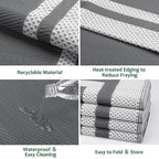 HappyTrends, Outdoor Rug, Patio Rug, Reversible Portable Plastic Straw Rug - Image 4