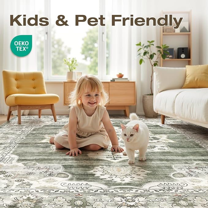 5x7 Washable Area Rug - Image 4
