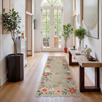 Lahome Floral Kitchen Runner, 2x5 Soft Washable Runner Rug Non Slip, Ultra-Thin - Image 2