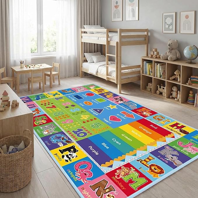 ABC Kids Rug, soft low-pile surface, non-slip backing - Image 8