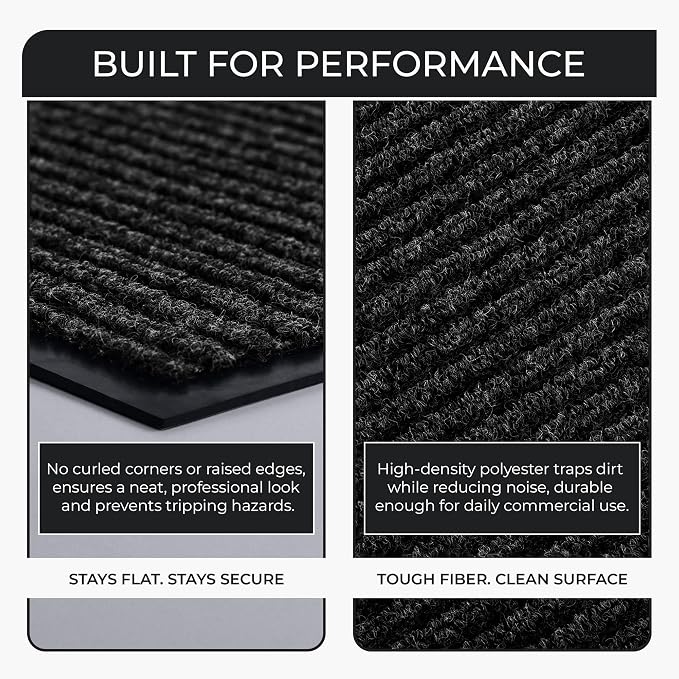 2 Pack 2' x 3' Door Mat, Heavy Duty Entryway Mat, Low Profile Indoor Outdoor - Image 6