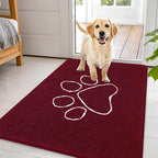 OLANLY Dog Door Mat for Muddy Paws 44x32, Paw Print Design, Absorbs Moisture by OLANLY