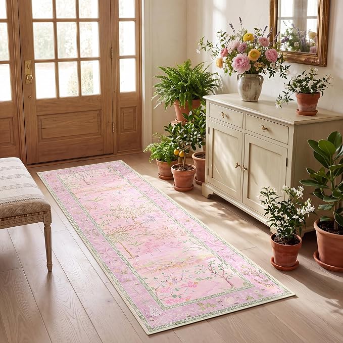 2x6 Hallway Runner Rug Non Slip Forest Nursery Runners Washable Stain Resistant by Garvee