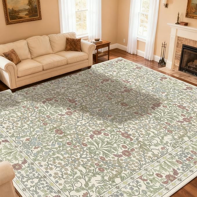 Area Rug for Living Room, 10x12 Large Washable Rugs for Dining Room, Non Slip - Image 3