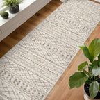 KUTA Boho Runners for Hallways 2.6x14 ft Moroccan Beige Washable Long Hall - Image 4
