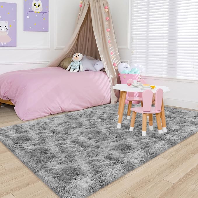 5x8 Ft Light Grey Large Area Rugs - Image 8
