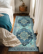 RELEANY Area Rugs Runner 2'x6' Washable Non-Slip, Floral Vintage Distress - Image 2