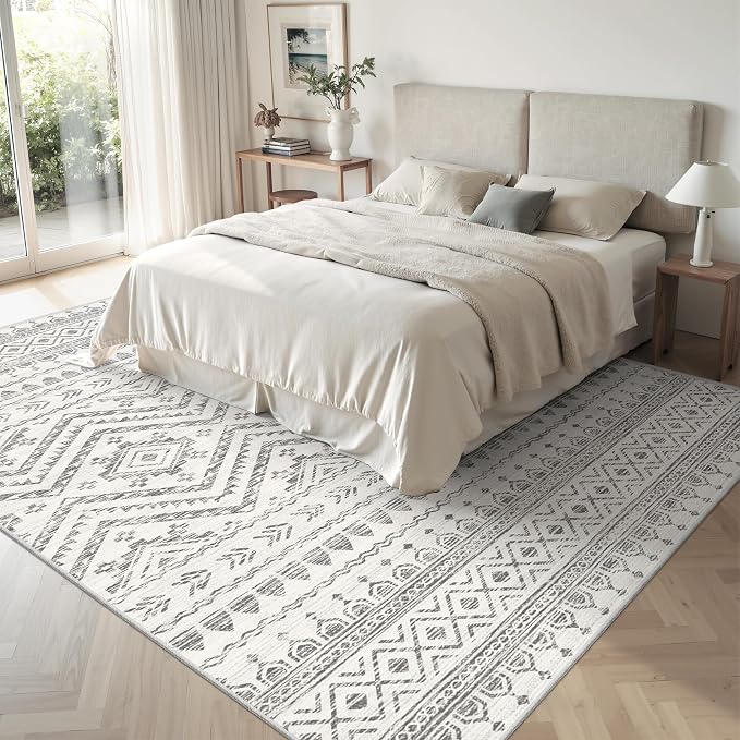 Miukiki 7x9 Area Rug for Living Room Moroccan Washable Rugs Non Slip Indoor - Image 9