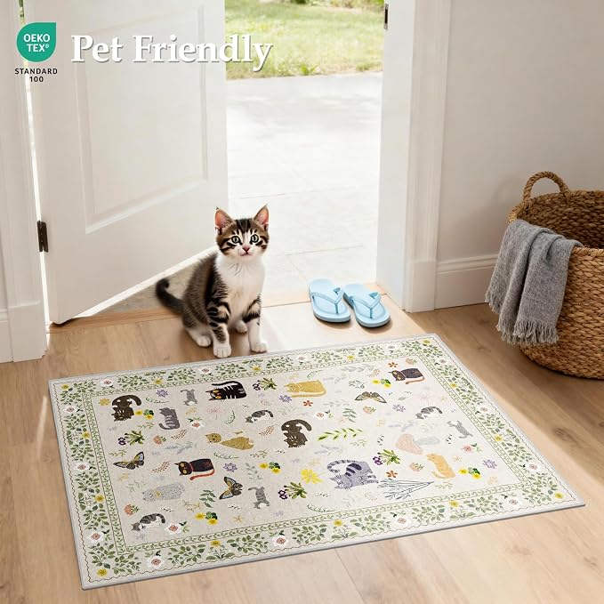 Small 2x3 Area Rugs for Entryway: Washable Kitchen Runner Rug Non Slip Soft Low - Image 6