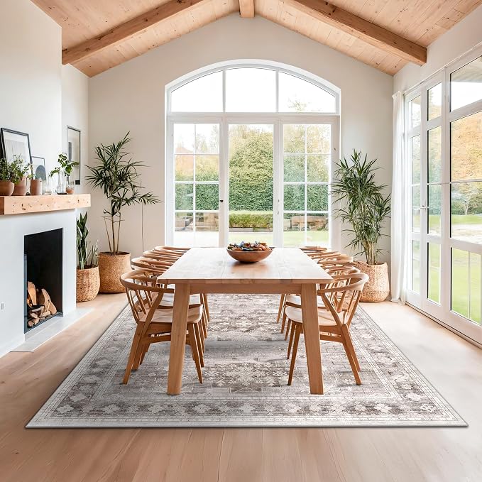 Boho Beige Rug for Living Room - Image 3