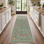 Rugxara 2x6 Floral Runner Rug, Washable Runners by Rugxara