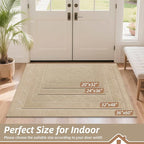 BEQHAUSE Dirt Trapper Door Mat 24" x 36", Doormat Non-Slip Entryway Rugs - Image 2