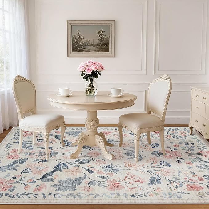6x9 Area Rugs Washable Rug: Large Boho Living Room Rug Soft Non-Slip Low Pile - Image 8