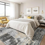 10x14 Area Rugs Living Room: Washable Large Abstract Modern Soft Rug Stain - Image 4
