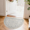 jinchan Zenith Blue Floral Area Rug by JINCHAN