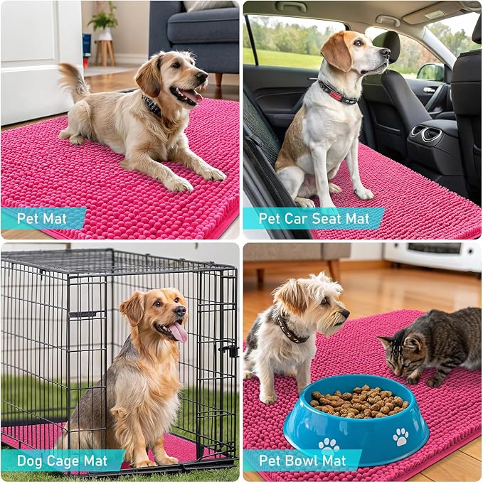 OLANLY Dog Door Mat for Muddy Paws 70x32, Absorbs Moisture and Dirt, Absorbent - Image 7