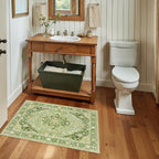 RELEANY Area Rugs Small 2'x3' Washable Non-Slip, Floral Vintage Distress - Image 3