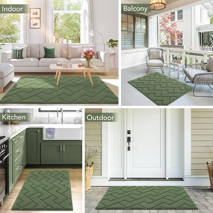 hicorfe Indoor Door Mat, Non Slip Door Mats, Absorbent Resist Dirt Entrance - Image 8