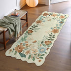 Lahome Floral Entryway Rug, 2x4 Washable Kitchen Rugs Non Slip Ultra-Thin by Lahome