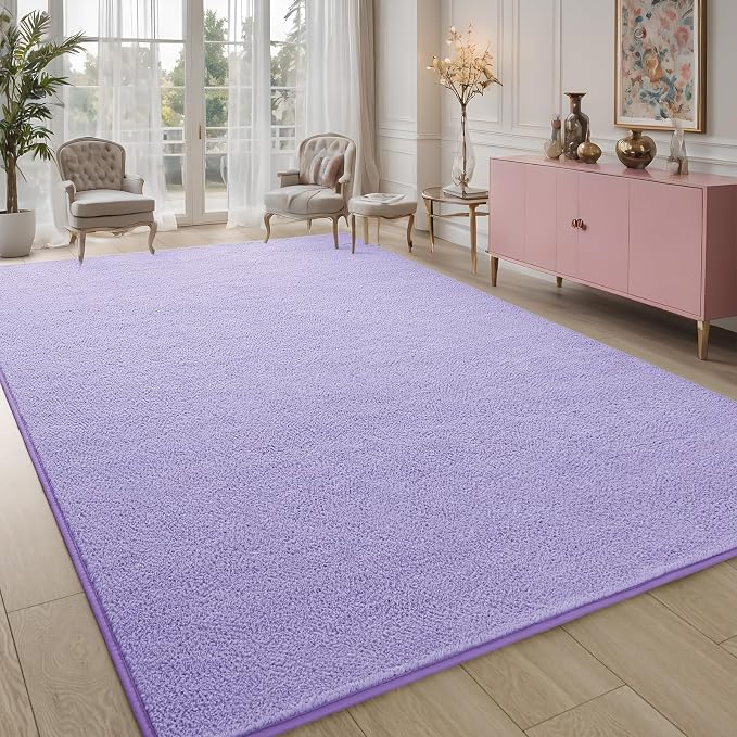 Pettop 6x9 ft Purple Area Rugs for Bedroom Living Room, Washable Memory Foam - Image 7