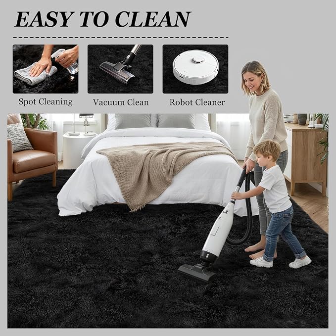 Fluffy 4x6 Area Rugs for Living Room Bedroom: Ultra Soft Shag Rug Non-Slip - Image 8