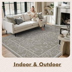 MontVoo-Outdoor Rug-Patio Rug 5x7 ft Polypropylene Indoor Outdoor Rugs Outdoor - Image 3