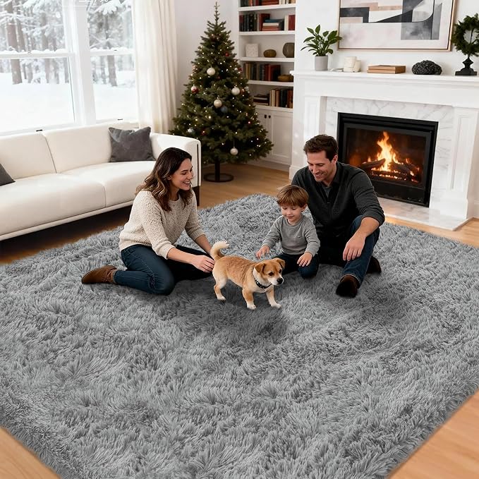 6x9 Area Rug for Living Room: Ultra Soft Fluffy Rug Modern Large Thicked Shag - Image 4