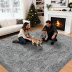 5x7 Area Rug for Living Room: Ultra Soft Fluffy Rug Modern Large Thicked Shag - Image 4