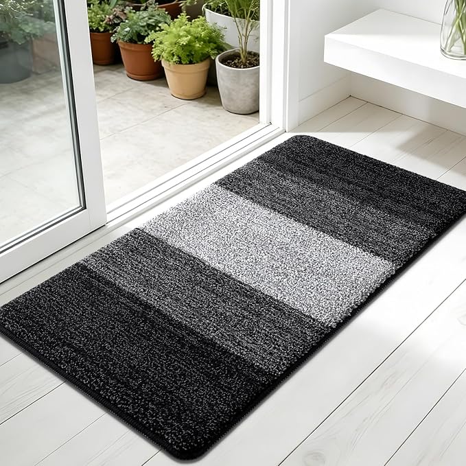 Kitinjoy Indoor Outdoor Door Mat, 45x27 Non-Slip Absorbent Dirt Trapper by Kitinjoy
