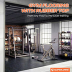 SUPERJARE 0.56'' Thick 36 Pcs 144 Sq Ft Rubber Top Exercise Equipment Mats - Image 8