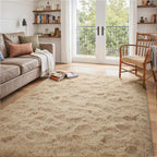 4x6 Ft Shag Beige Rugs for Bedroom Living Room, Ultra Soft Fluffy Furry Area - Image 2