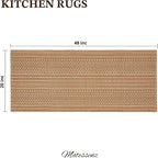 MatEssenz 20"x48" Kitchen Mats for Floor, Woven Kitchen Rugs, Machine Washable - Image 2
