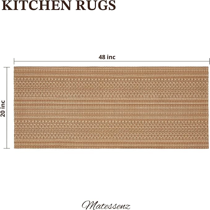 MatEssenz 20"x48" Kitchen Mats for Floor, Woven Kitchen Rugs, Machine Washable - Image 2