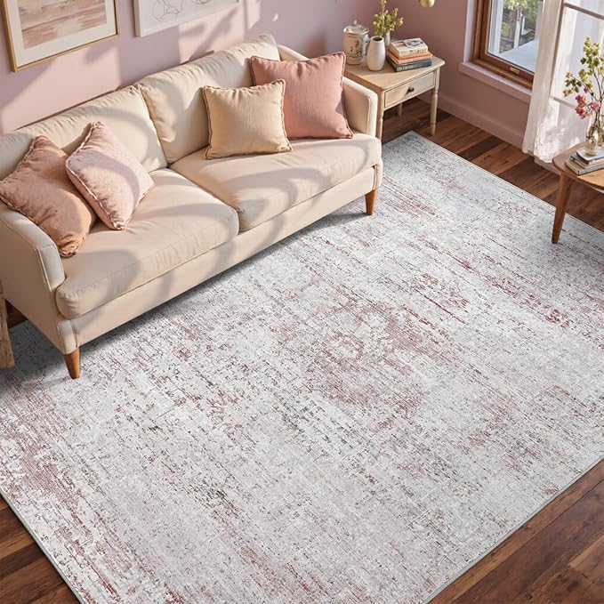 4x6 Ft Area Rugs for Living Room, Soft Non-Slip Washable Rugs Modern Abstract - Image 2