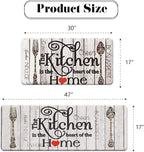 FRESHMINT Farmhouse Kitchen Mats Sets 2 Piece Cushioned Anti-Fatigue Comfort Mat - Image 2