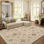 Machine Washable Rug for Living Room: 6x9 Area Rugs Boho Vintage Rug Stain by palohom