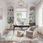 Soalmost 4x6 Area Rugs for Living Room, Vintage Washable Rugs for Dining Room - Image 4